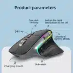 Multi-Device Wireless Mouse Bluetooth 5.0 & 3.0 Mouse 2.4G Wireless Portable Optical Mouse Ergonomic Right Hand Computer Mice - Image 2
