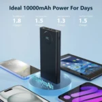 Portable Charger 10000mAh PD 22.5W Power Bank, Slim Battery Pack with 3 Outputs 2 Inputs with LED Display for USB Devices. - Image 4