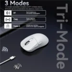 Attack Shark X3pro X3 Wireless Mouse, Macro Gaming Mouse,Lightweight Mouse,PixArt PAW3395 650IPS 26000dpi,Mouse for pad/pc/mac - Image 3