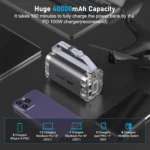 Power Bank 40000mAh 100W Laptop Portable Charger 4 Ports IP67 with LED Lights Power Station Battery Pack for iPhone Laptop - Image 3