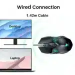 USB Wired Mouse RGB Lighting Effect Mouse Gaming Mouse 6 Keys 3600 DPI Ergonomic Mice Plug and Play For Windows Mac OS Laptop - Image 4