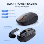 Baseus F01B Mouse Wireless Bluetooth 5.0 Mouse 1600 DPI Silent Click For MacBook Tablet Laptop PC Gaming Accessories 2.4G Mouse - Image 5