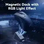 Delux M900PRO Wireless Gaming Mouse Ergonomic 8K Polling Rate PAW3395 63g Magnetic RGB Charging Dock for Right Big Hand PC Gamer - Image 2