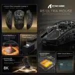 ATTACK SHARK R5Ultra 8K Carbon Fiber Wireless Gaming Mouse with 42000 DPI -PAW3950 MAX Sensor -39g Ultra-Lightweight for Win/Mac - Image 2