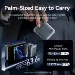 Vention Mini Power Bank 10000mAh 35W PD Fast Charger Spare Auxiliary Battery Portable Powerbank with Built-in Type C/L Cables - Image 4