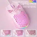 SOLAKAKA SM900 Wired Gaming Mouse with Honeycomb Shell 12800DPI 7 Programmable Buttons Custom Macro Ergonomic Computer Mouse - Image 3