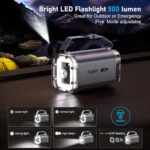 Power Bank 40000mAh 100W Laptop Portable Charger 4 Ports IP67 with LED Lights Power Station Battery Pack for iPhone Laptop - Image 2