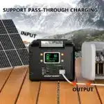 Howeasy 300W Portable Power Station, 236Wh Solar Generator (Without Solar Panel), Pure Sine Wave 110V Ac Socket, Spare Lithium Battery, Led Light/Dc/Usb/Qc3.0 for Camping Style Use - Image 2