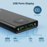 Portable Charger 10000mAh PD 22.5W Power Bank, Slim Battery Pack with 3 Outputs 2 Inputs with LED Display for USB Devices. - Image 5