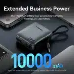 Vention Mini Power Bank 10000mAh 35W PD Fast Charger Spare Auxiliary Battery Portable Powerbank with Built-in Type C/L Cables - Image 2
