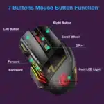 Rechargeable Bluetooth Mouse Wireless PC Gamer Mouse Computer Gaming Mouse Ergonomic Mause 5500 DPI Mice For Laptop Ipad - Image 5