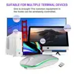 Wireless Mouse Dual Mode Bluetooth-Compatible Mouse LED Rechargeable Laptop Mouse Portable Computer Mice for Laptop ipad Tablet - Image 6