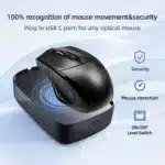 USB Mouse Jiggler with Button Adjustable Mouse Mover Wired Wireless Mouse Compatible for Computer Awakening for Keeps PC Active - Image 3