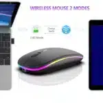 Wireless Mouse Dual Mode Bluetooth-Compatible Mouse LED Rechargeable Laptop Mouse Portable Computer Mice for Laptop ipad Tablet - Image 2