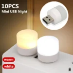 10Pcs Mini USB Warm White LED Night Reading Light Eye Care - Image 7