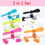 3 in 1 Portable Phone Mini Fan USB Cooling iPhone Android - Image 5