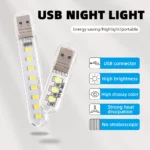 5pcs Portable USB LED Strip Warm White Night Lights - Image 2