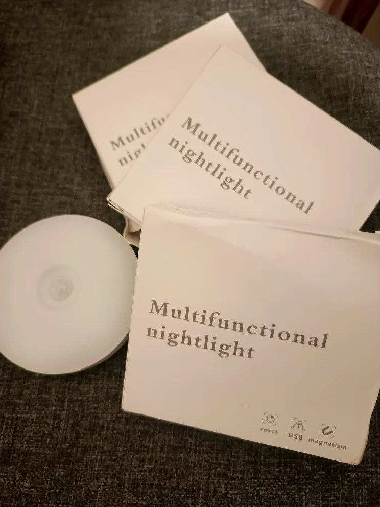 Mini LED Touch Sensor Rechargeable Night Light Round Lamp photo review