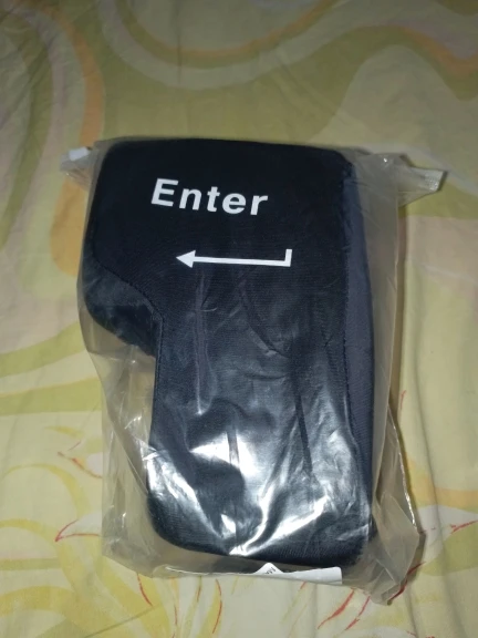 Big USB Enter Key Anti Stress Decompression Desk Pillow photo review