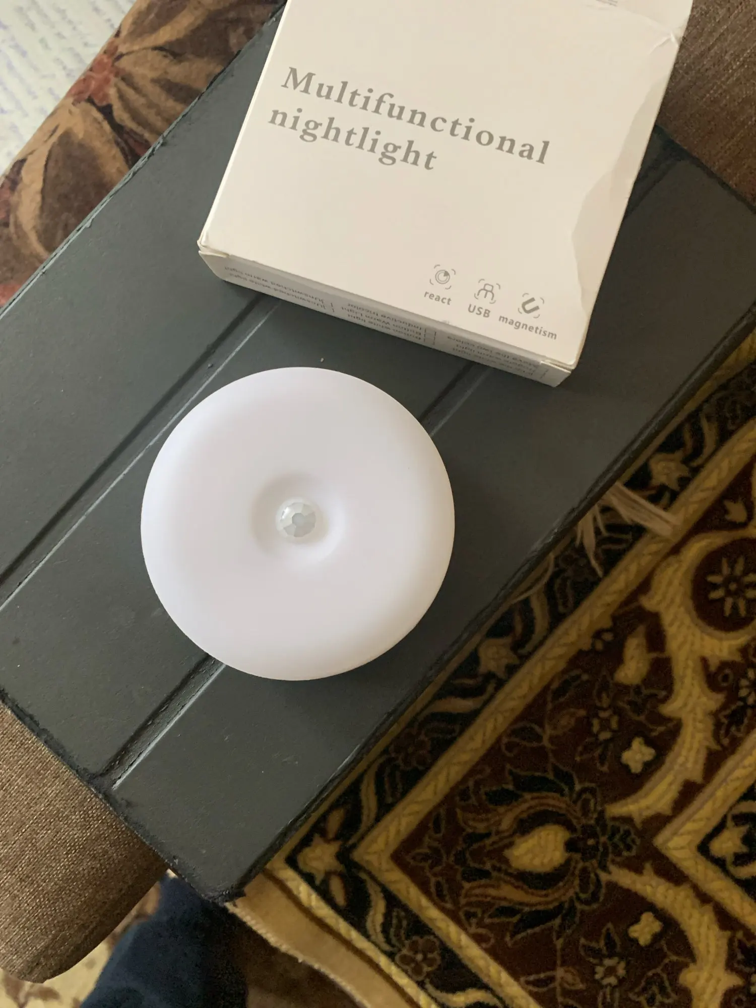 Mini LED Touch Sensor Rechargeable Night Light Round Lamp photo review