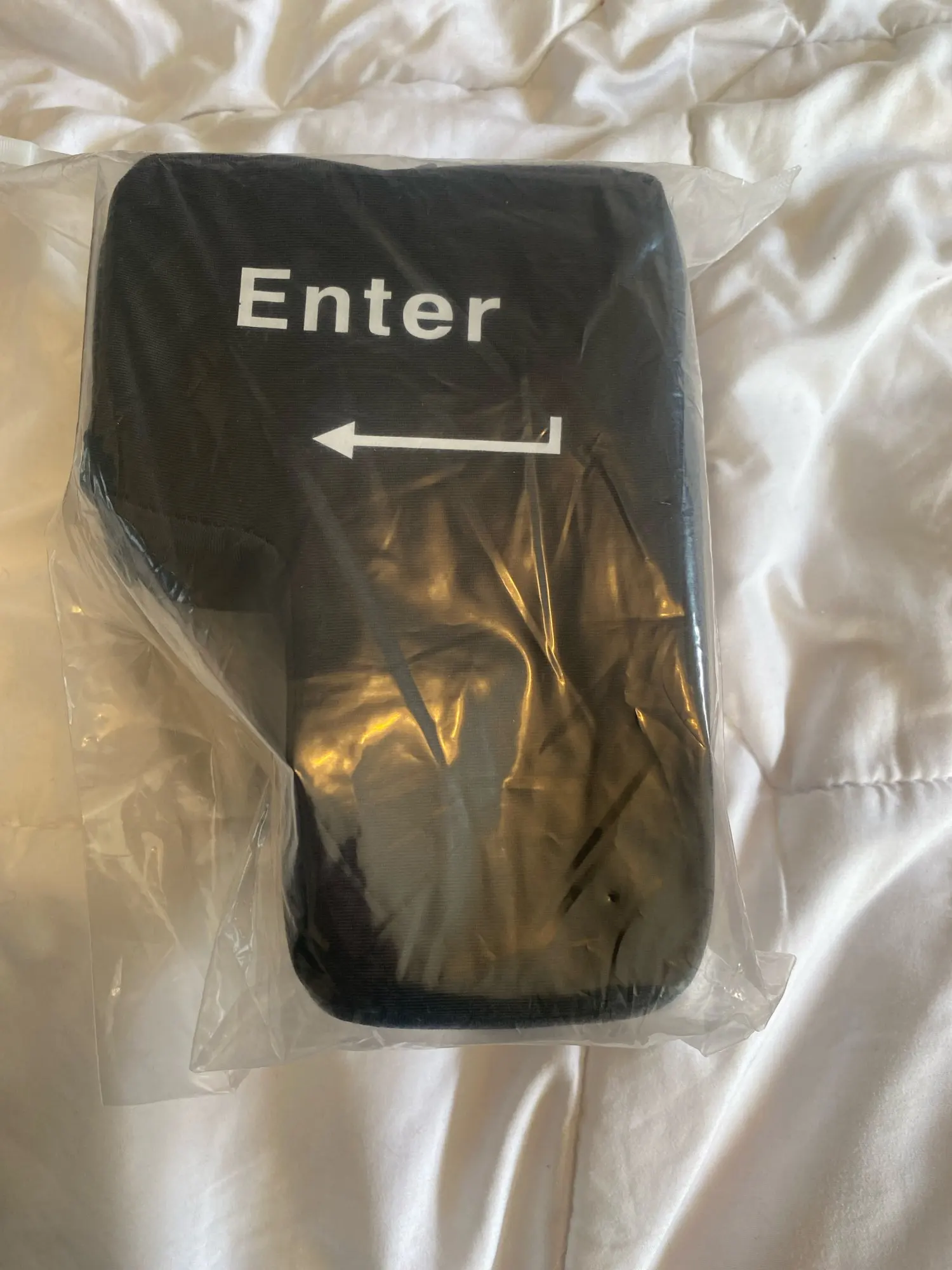 Big USB Enter Key Anti Stress Decompression Desk Pillow photo review