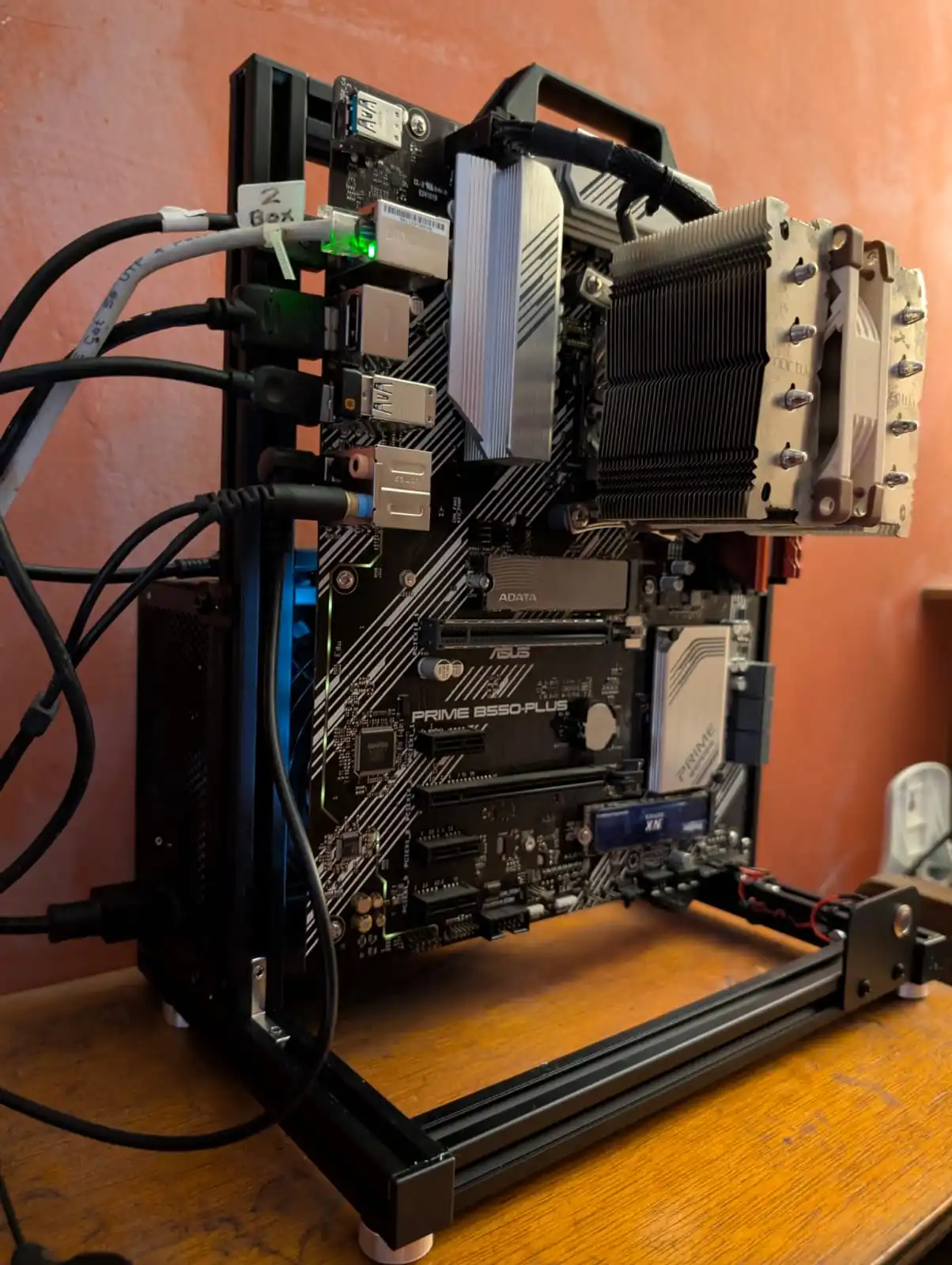 METALFISH BlockCase Open Frame ATX M-ATX Gaming Case 240 Cooler photo review