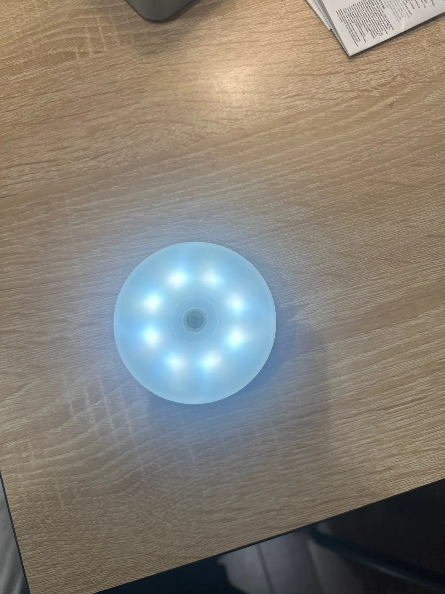 Mini LED Touch Sensor Rechargeable Night Light Round Lamp photo review