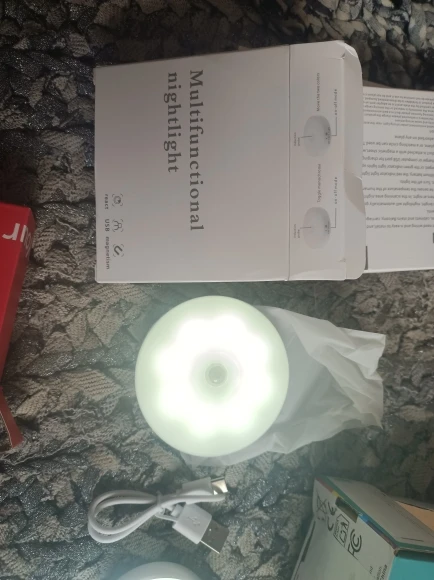 Mini LED Touch Sensor Rechargeable Night Light Round Lamp photo review
