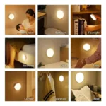 Mini LED Touch Sensor Rechargeable Night Light Round Lamp - Image 5