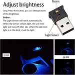 Mini USB RGB Ambient Light 8 Color Car Laptop Night Lamp - Image 3
