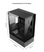 Power Train Illusionary M-ATX ITX Transparent Desktop Case - Image 6