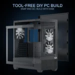 Redragon CA606 ATX Gaming Case 270° Full View 3 Fans - Image 3