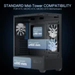 Redragon CA606 ATX Gaming Case 270° Full View 3 Fans - Image 5