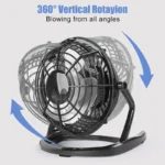 Silent USB Desk Fan 4 Blade Rotatable Mini Cooler - Image 2
