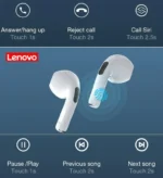 Lenovo HT38 TWS Bluetooth Mini Wireless Earbuds with Mic HD+ - Image 4