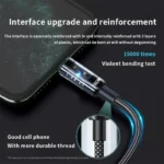 240W USB-C charging cable showing tinned copper core and reinforced structure