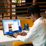 10.5 inch portable monitor showing screen with vibrant colors