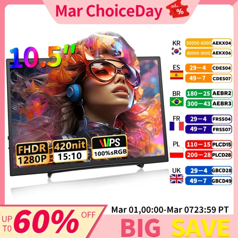 10.5 inch portable IPS monitor front view