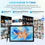 Tablet with wireless mouse and headphones accessories