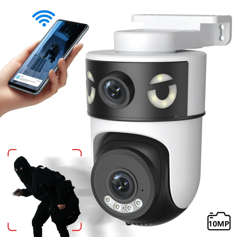 8MP Dual Lens PTZ Outdoor Security Camera front view