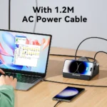 110W USB charger station with device charging demonstration