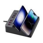 ASOMETECH 110W 6-port USB charger station front view