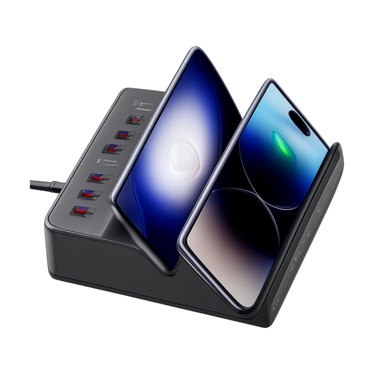 ASOMETECH 110W 6-port USB charger station front view