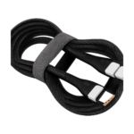 120W 6A PD fast charging braided USB Type-C to Type-C cable front view