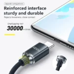 Flexible nylon braided 120W USB-C fast charging cable