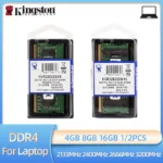 Kingston DDR4 laptop RAM module 4GB to 32GB