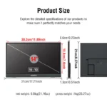 Connectivity ports including Type-C and Mini HDMI on 14 inch portable monitor