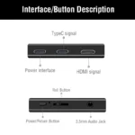 Built-in movable bracket of 14 inch portable monitor for adjustable viewing