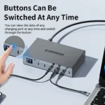 Top view of ASOMETECH 6-Port USB-C PD charger with charging ports