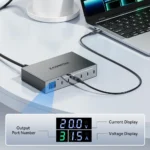 140W USB-C PD Fast Charger showcasing compact and portable design